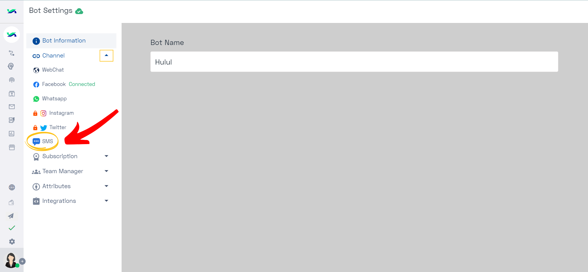 Choose SMS as your preferred channel type. (2).png