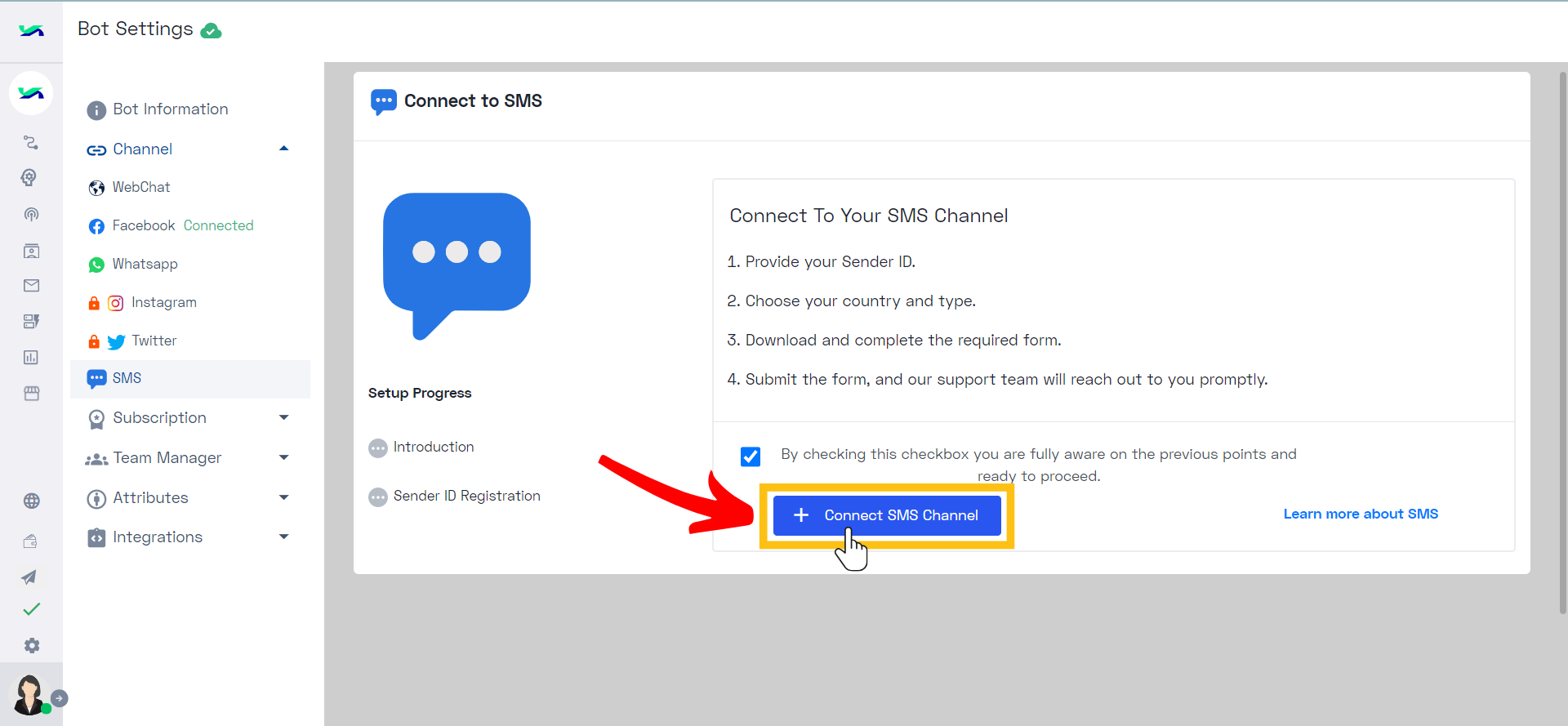 Click the button labeled Connect SMS Channel (1).png